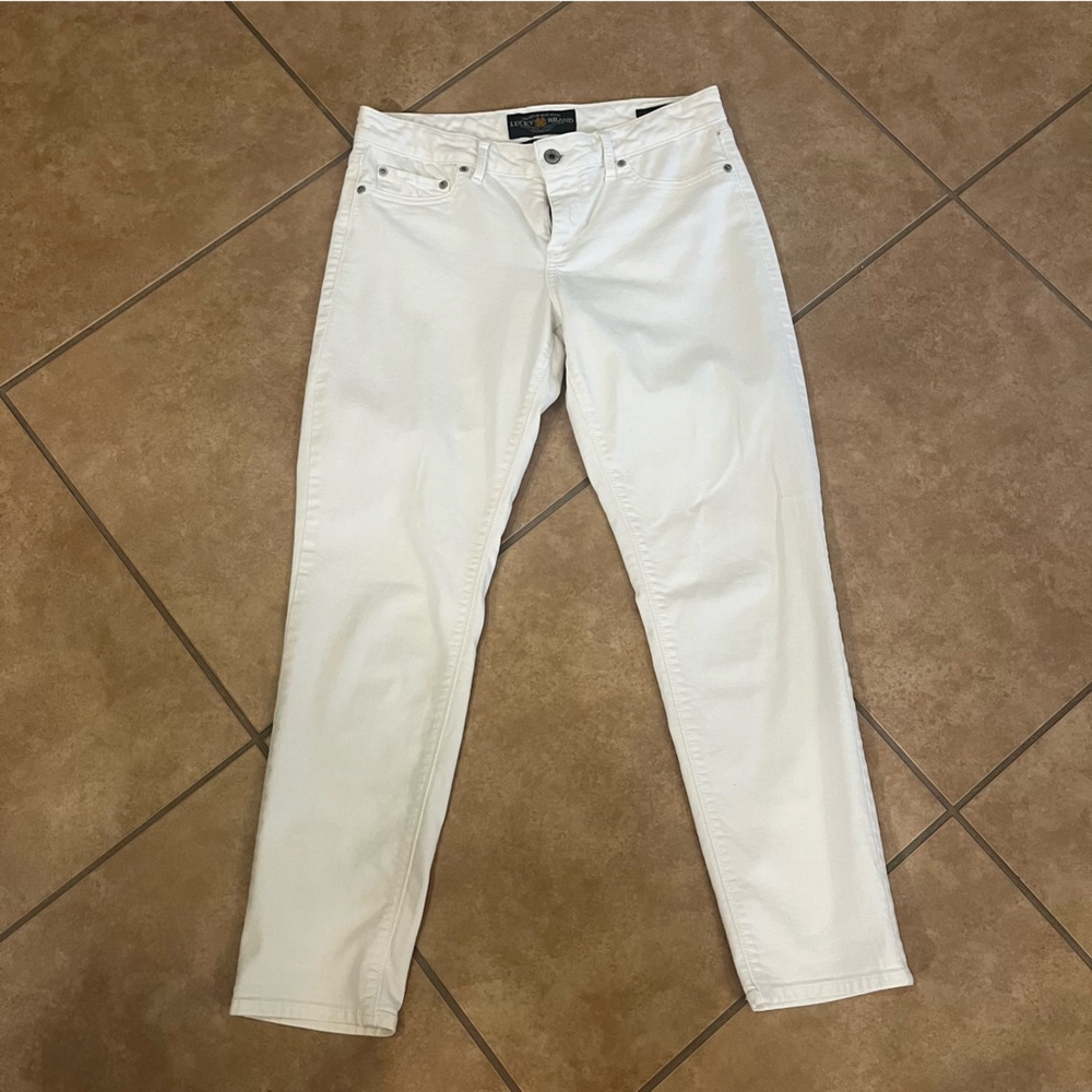 Lucky Brand Lolita Skinny Jeans 6/28 White Low Rise Style 31x28